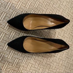 J. Crew black suede pumps